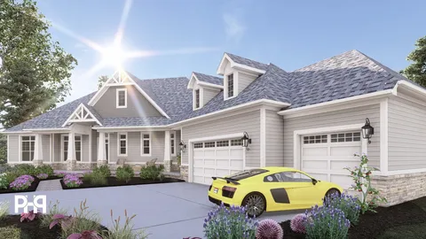 The Spruce house plan, exterior view 3